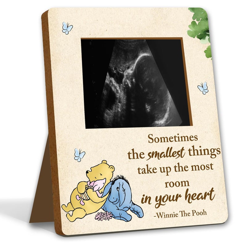 ALodr Winnie Pregnancy Milestone Keepsake - Ultrasound & Gender Reveal Decor - Baby Shower Sign & Party Gifts - Image 1